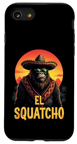 Lustiges Bigfoot Outfit Sasquatch Design mit El Squatcho Hülle für iPhone SE (2020) / 7 / 8 von Bigfoot Kostüm Mexico Cinco de Mayo Burrito Taco