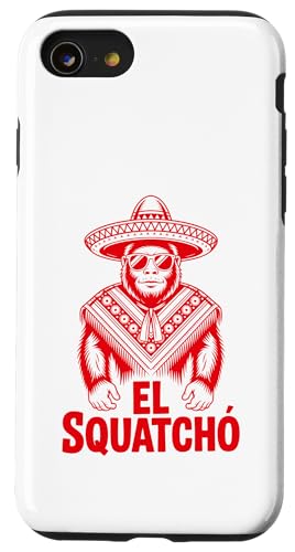Lustiges Bigfoot Outfit Sasquatch Design mit El Squatcho Hülle für iPhone SE (2020) / 7 / 8 von Bigfoot Kostüm Mexico Cinco de Mayo Burrito Taco