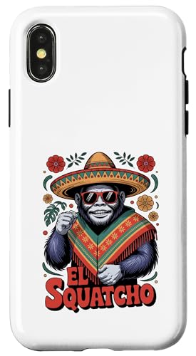 Lustiges Bigfoot Outfit Sasquatch Design mit El Squatcho Hülle für iPhone X/XS Lustiges Bigfoot Outfit Sasquatch Design mit El Squatcho Hülle für iPhone X/XS von Bigfoot Kostüm Mexico Cinco de Mayo Burrito Taco
