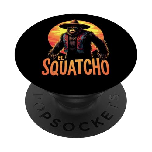 Lustiges Bigfoot Outfit Sasquatch Design mit El Squatcho PopSockets Klebender PopGrip Lustiges Bigfoot Outfit Sasquatch Design mit El Squatcho PopSockets Klebender PopGrip von Bigfoot Kostüm Mexico Cinco de Mayo Burrito Taco