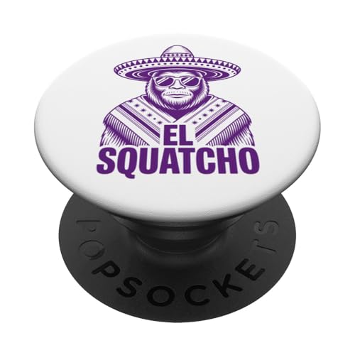 Lustiges Bigfoot Outfit Sasquatch Design mit El Squatcho PopSockets Klebender PopGrip Lustiges Bigfoot Outfit Sasquatch Design mit El Squatcho PopSockets Klebender PopGrip von Bigfoot Kostüm Mexico Cinco de Mayo Burrito Taco