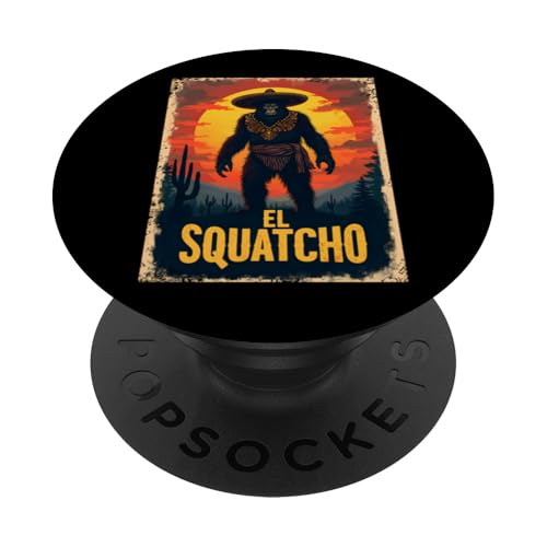 Lustiges Bigfoot Outfit Sasquatch Design mit El Squatcho PopSockets Klebender PopGrip Lustiges Bigfoot Outfit Sasquatch Design mit El Squatcho PopSockets Klebender PopGrip von Bigfoot Kostüm Mexico Cinco de Mayo Burrito Taco
