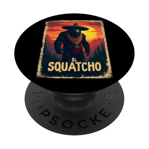 Lustiges Bigfoot Outfit Sasquatch Design mit El Squatcho PopSockets Klebender PopGrip Lustiges Bigfoot Outfit Sasquatch Design mit El Squatcho PopSockets Klebender PopGrip von Bigfoot Kostüm Mexico Cinco de Mayo Burrito Taco