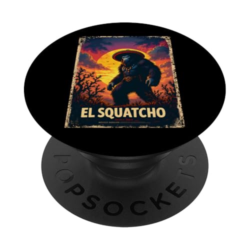 Lustiges Bigfoot Outfit Sasquatch Design mit El Squatcho PopSockets Klebender PopGrip Lustiges Bigfoot Outfit Sasquatch Design mit El Squatcho PopSockets Klebender PopGrip von Bigfoot Kostüm Mexico Cinco de Mayo Burrito Taco