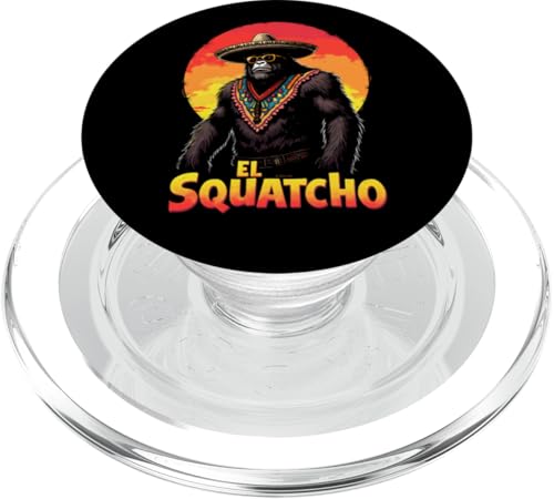 Lustiges Bigfoot Outfit Sasquatch Design mit El Squatcho PopSockets PopGrip für MagSafe von Bigfoot Kostüm Mexico Cinco de Mayo Burrito Taco