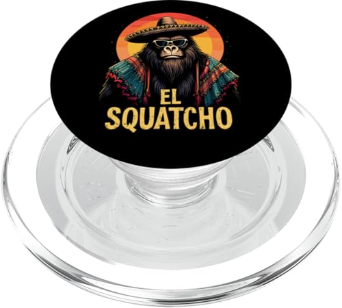 Lustiges Bigfoot Outfit Sasquatch Design mit El Squatcho PopSockets PopGrip für MagSafe von Bigfoot Kostüm Mexico Cinco de Mayo Burrito Taco