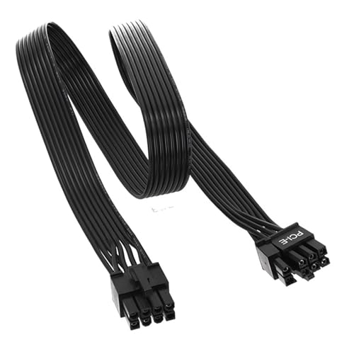 Biglumin 8-poliges GPU-Stromkabe 8-poliges ATX-Stecker auf 6+2- PCIe-Stecker-Kabel, PCIE Kabel für Be Quiet,8 Pin (6+2) Netzteil – 60 cm grafikkarten kabel gpu 2x6 8 pin grafikkarte mainboard von Biglumin