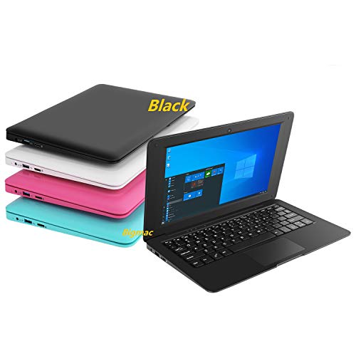 Bigmac Windows 10 Computer Laptop Mini 10,1 Zoll 32 GB ultradünnes und leichtes Netbook Intel Quad Core CPU PC HDMI WiFi USB Netflix YouTube (schwarz)… von Bigmachine