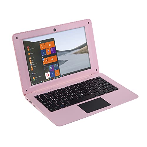 Bigmachine Windows 10 Mini-Laptop, 25,4 cm (10,1 Zoll), 32 GB, ultradünn und leicht, Netbook, Intel Quad Core CPU, PC, HDMI, WLAN, USB, Netflix Youtube, Hellrosa von Bigmachine