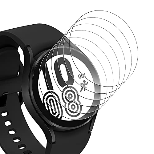 Bigqin 6 Stück Displayschutzfolie kompatibel mit Samsung Galaxy Watch 6/5/4 40 mm, Schutzfolie kompatibel mit Samsung Watch 6 Classic 47mm, HD-Glas, gehärtetes Glas, 9H, Ultradünn, Kratzfest, Klar von Bigqin