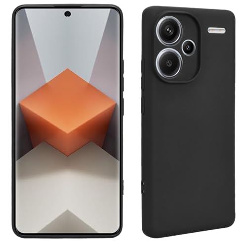 Bihizei Handyhülle für Xiaomi Redmi Note 13 Pro+/Pro Plus 5G Hülle, Antibakteriellem Schutz und Kratzfestes weichem Mikrofaserfutter,Ultradünnes Weiches TPU Silikon Schutzhülle- Schwarz von Bihizei