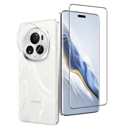 Bihizei Schutzfolie für Honor Magic 6 Pro 5G für Panzerglas, 1 Stück 3D Schutzfolie & 1 Stück Kamera Schutzfolie, 9H Panzer Schutz Glas Displayschutz, Ultra-HD Panzerfolie, Anti-Kratz, Anti-Bläsch von Bihizei