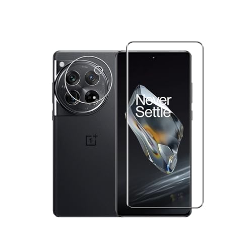 Bihizei Schutzfolie für OnePlus 12 5G für Panzerglas, 1 Stück 3D Schutzfolie & 1 Stück Kamera Schutzfolie, 9H Panzer Schutz Glas Displayschutz, Ultra-HD Panzerfolie, Anti-Kratz, Anti-Bläsch von Bihizei