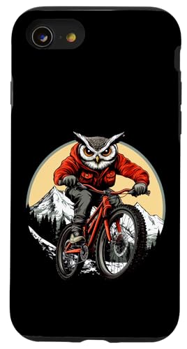 Eulen Mountainbike Hülle für iPhone SE (2020) / 7 / 8 von Biking Animals