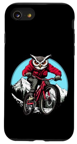 Eulen Mountainbike Hülle für iPhone SE (2020) / 7 / 8 von Biking Animals