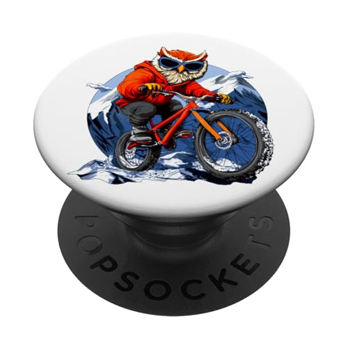 Eulen Mountainbiker / Bike Eule PopSockets Klebender PopGrip Eulen Mountainbiker / Bike Eule PopSockets Klebender PopGrip von Biking Animals