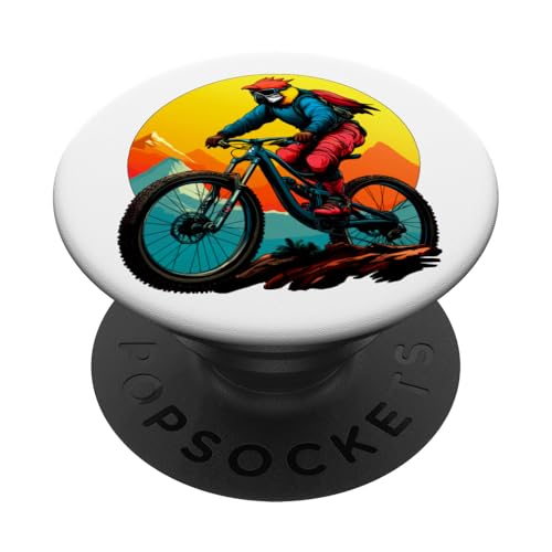 Papagei Mountainbiker PopSockets Klebender PopGrip Papagei Mountainbiker PopSockets Klebender PopGrip von Biking Animals
