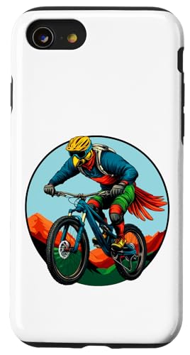 Papageien Bikerin / Bike Papagei Hülle für iPhone SE (2020) / 7 / 8 von Biking Animals