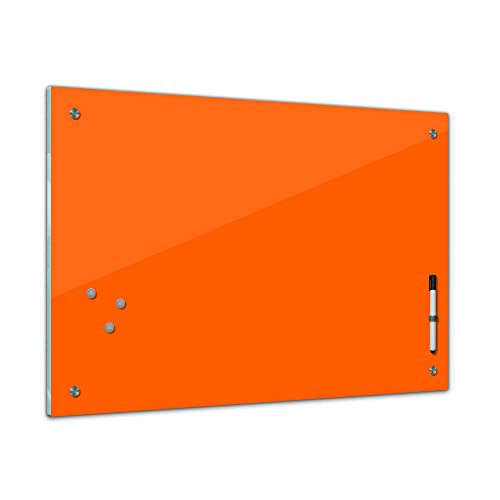 Bilderdepot24 Memoboard 80 x 60 cm | Farben | Orange | abwaschbare einfarbige Glas-Magnettafel mit Halterung Magneten Stift 1301 von Bilderdepot24
