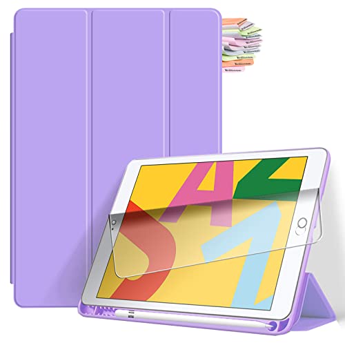 Billionn Hülle mit Pencil Halter für iPad 6. / 5. Generation 9,7 Zoll, Modell 2018/2017, Auto Schlafen/Wachen Superleicht Schutzhülle, auch Passend für iPad Air 2 / iPad Air - Lilac Purple von Billionn