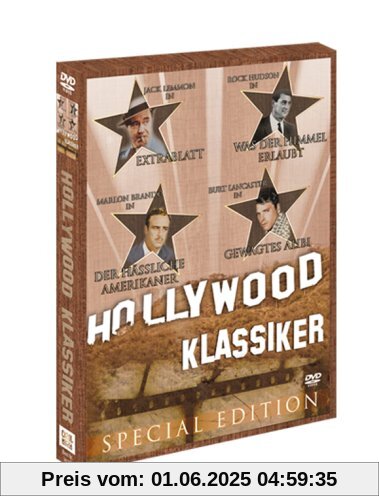 Hollywood Klassiker (Holzbox) - Extrablatt / Was der Himmel erlaubt / Gewagtes Alibi / Der häßliche Amerikaner [2 DVDs] von Billy Wilder