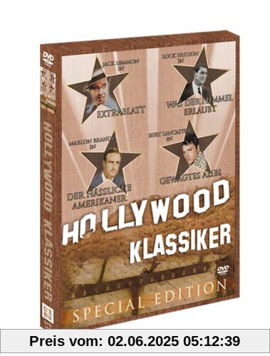Hollywood Klassiker (Holzbox) - Extrablatt / Was der Himmel erlaubt / Gewagtes Alibi / Der häßliche Amerikaner [2 DVDs] von Billy Wilder
