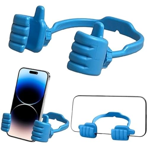 Thumbs Handyständer Daumen Hoch Handyhalter für den Schreibtisch Thumbs Design Telefonständer Desktop Lazy Stand Telefonständerhalter 360° drehbar Handyhalter vielseitige Betrachtung (Blau) von Bimhayuu