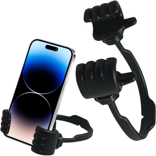 Thumbs Handyständer Daumen Hoch Handyhalter für den Schreibtisch Thumbs Design Telefonständer Desktop Lazy Stand Telefonständerhalter 360° drehbar Handyhalter vielseitige Betrachtung (Schwarz) von Bimhayuu