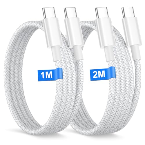 iPhone 15 16 Ladekabel 1+2M 2Pack, 60W USB C auf USB C Kabel Ladekabel for iPhone 16 15 Pro Max/16 15 Plus/16/15, Macbook, iPad, USB c Schnellladekabel usb c ladekabel Nylon Kabel usbc auf usbc iPhone 15 16 Ladekabel 1+2M 2Pack, 60W USB C auf USB C Kabel Ladekabel for iPhone 16 15 Pro Max/16 15 Plus/16/15, Macbook, iPad, USB c Schnellladekabel usb c ladekabel Nylon Kabel usbc auf usbc von Bimker