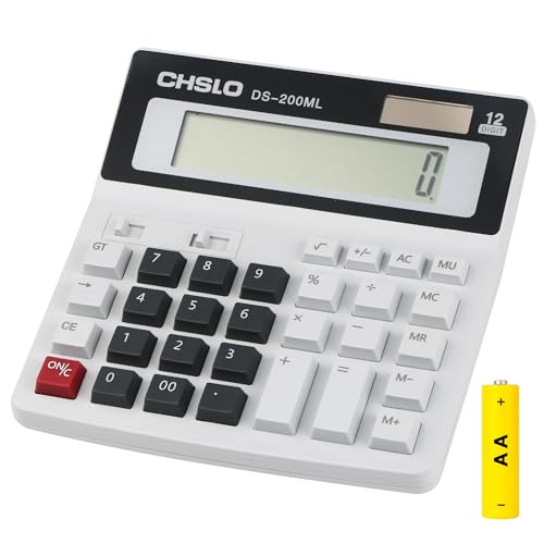 Bimormat Desktop Calculator Extra Large LCD Display 12-Digit Big Number Accounting Office Calculator with Big Button,Battery & Solar Dual Power Perfect for Office Business Home Daily Use(DE-CA-200ML) Bimormat Desktop Calculator Extra Large LCD Display 12-Digit Big Number Accounting Office Calculator with Big Button,Battery & Solar Dual Power Perfect for Office Business Home Daily Use(DE-CA-200ML) von Bimormat