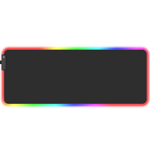 Bimormat XL RGB Gaming Mauspad,800x300x3mm Groß Mousepad XXL,LED Schwarz Schreibtischunterlage Big Desk Mat Large Desk Pad von Bimormat