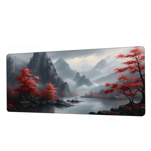 Gaming Mauspad XXL 800x300mm,Mauspad Grau Schreibtischunterlage,Wasserdicht Mousepad Berg Mouse pad mit rutschfeste Gummibasis,Verbessert Präzision und Geschwindigkeit,Gaming Zubehör,Geschenke BJ-104 Gaming Mauspad XXL 800x300mm,Mauspad Grau Schreibtischunterlage,Wasserdicht Mousepad Berg Mouse pad mit rutschfeste Gummibasis,Verbessert Präzision und Geschwindigkeit,Gaming Zubehör,Geschenke BJ-104 von Binaoung