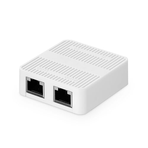 Binardat 1 auf 2 Gigabit Netzwerk Splitter, 3 Port Gigabit Ethernet Switch, Typ-C Stromversorgung, Mini Größe Plug and Play (Weiß) von Binardat