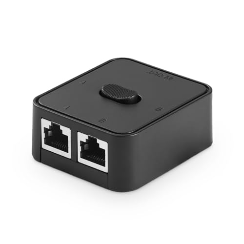 Binardat Gigabit Netzwerk Switcher, Passiver Ethernet Selektor, IN/Out zu A oder B Netzwerk, Bidirektionaler manueller Switcher, Keine Stromversorgung erforderlich von Binardat