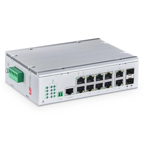Binardat Industrial 12 Port Full Gigabit Solar POE Managed Switch,Input DC8V-57V to DC48V Voltage Booster, IEEE802.3af/at POE 240W, Web/CLI L3 Managed Ring DIN-Rail IP40 Switch Binardat Industrial 12 Port Full Gigabit Solar POE Managed Switch,Input DC8V-57V to DC48V Voltage Booster, IEEE802.3af/at POE 240W, Web/CLI L3 Managed Ring DIN-Rail IP40 Switch von Binardat