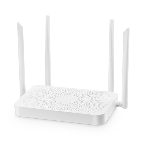 Binardat WiFi6 Wireless Internet Router AX3000, 2.4G/5G Dual Band 160MHz Bandbreite 2x2 MIMO, 4 Gigabit Ethernet WAN/LAN Ports, One-Click MESH/WPS von Binardat