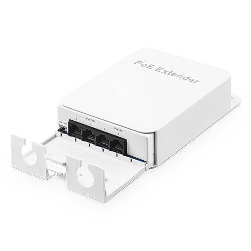 Outdoor PoE Passthrough Switch, 1 PoE in 3 PoE Out Extender, IEEE802.3af/at PoE Powered, 100Mbps Ethernet, Wandmontage Wasserdicht Plug and Play Outdoor PoE Passthrough Switch, 1 PoE in 3 PoE Out Extender, IEEE802.3af/at PoE Powered, 100Mbps Ethernet, Wandmontage Wasserdicht Plug and Play von Binardat