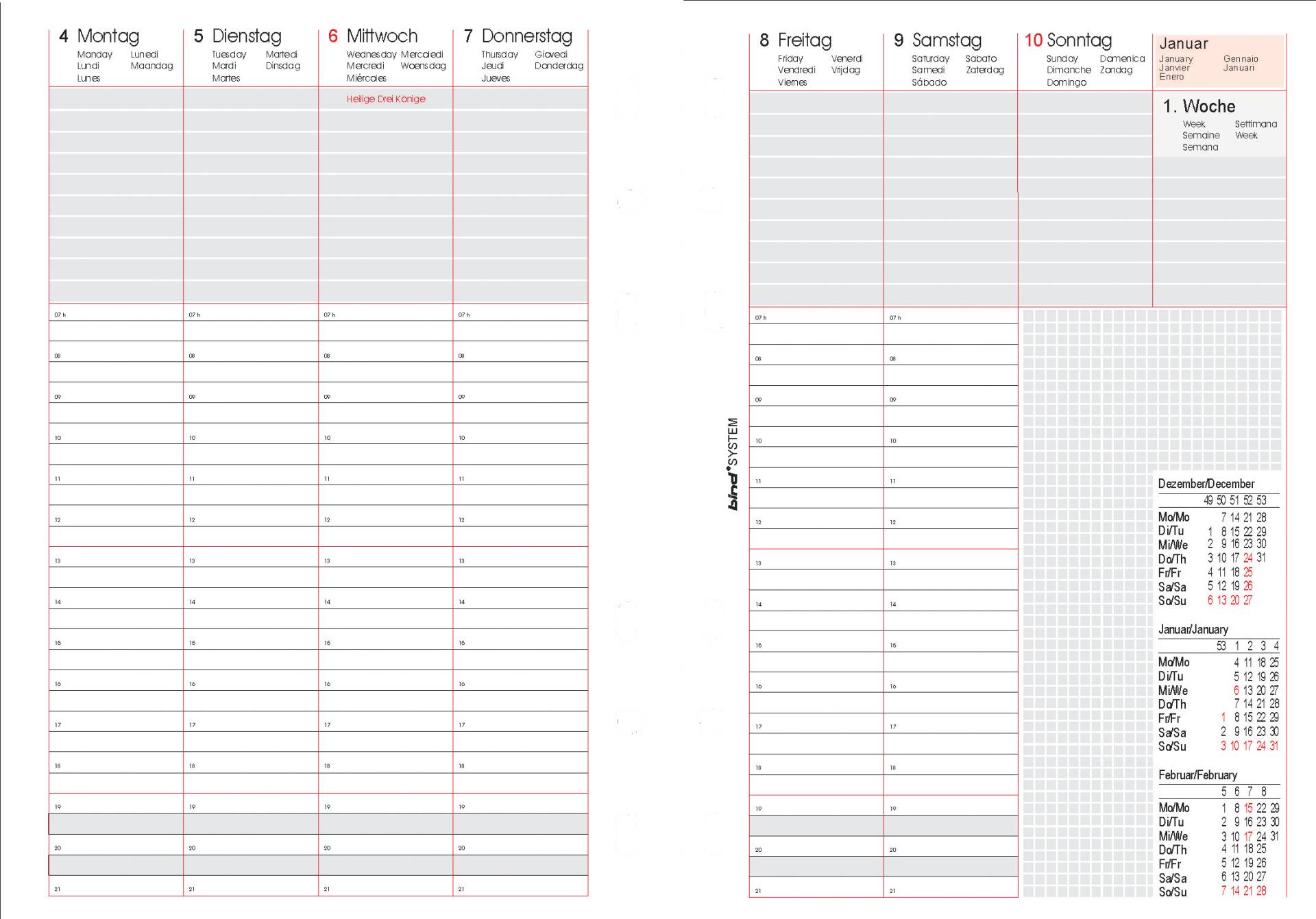 bind Ersatzkalender 2026 für Terminplaner A5 Modell 15501 bind Ersatzkalender 2026 für Terminplaner A5 Modell 15501 von Bind