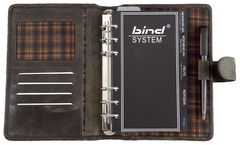 bind Terminplaner Modell 10101-1, A6, ohne Kalender, braun von Bind