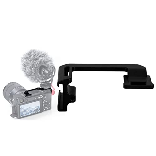 Bindpo Kamera Kaltschuhwechsel, Verlängerungsplatte aus Aluminiumlegierung mit Dichtung und Blitzschuhfunktion für das Externe Mikrofon für Sony A6000 A6300 A6400 A6500 von Bindpo