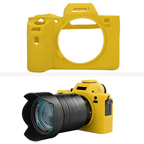 Bindpo Silikon-Kameratasche für Sony Alpha A72 A7R2 A7S2 A7II A7RII A7SII, Schutzgehäuse für weiche Gummischalen(Gelb) von Bindpo