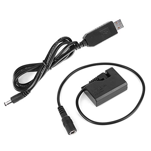 Kamera-Dummy-Akku, USB-zu-ACK-E10-Netzteiladapter für vollständig dekodierte Gleichstromkoppler für Canon EOS Rebel T3 T5 T6 T7 T100 1100D 1200D 1300D 2000D 4000D KissX50 KissX70 von Bindpo