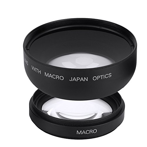 Kameraobjektiv, 52 mm 0,45-Fach Weitwinkel-Universalkonvertierungs-Makroobjektiv für Canon/für Nikon/für Sony/für Spiegelreflexkameras und Digitalkameras mit einem Objektiv von Bindpo