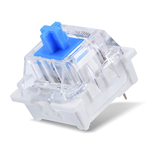 Mechanischer Tastaturschalter, 10 PCS Blue Switch 3Pin Ersatz Blue Switch Transparentes Gehäuse für mechanische Tastatur von Bindpo