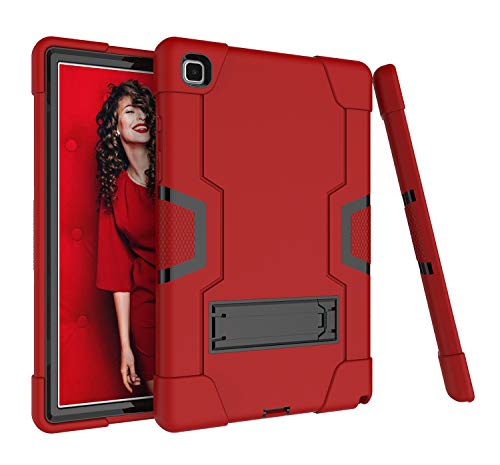 Bingcok Case for Galaxy Tab A7 10.4 Case 2020, Heavy Duty Rugged Full-Body Hybrid Shockproof Drop Protection Cover for Samsung Galaxy Tab A7 10.4 2020 Model SM-T500 /SM- T505 /SM-T507 (3-Red) von Bingcok