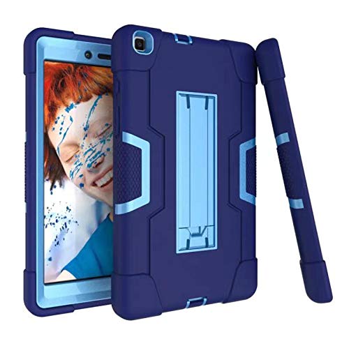 Galaxy Tab A 8.0 Hülle 2019, Bingcok Heavy Duty Rugged Full Body Hybrid Shockproof Drop Protection Cover with Kickstand for Samsung Galaxy Tab A 8.0 2019 Model SM-T290/SM-T295 (10-Navy + Blau) von Bingcok