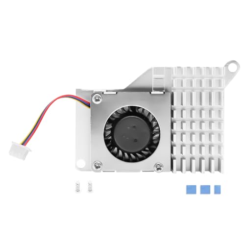 Active Cooler für Raspberry Pi 5 Binghe Aktiver Kühler Aktiver Radiator Kühler mit temperaturgesteuertem Gebläse Lüfter Aluminium Kühlkörper Kompatibel mit Raspberry Pi 5 von Binghe