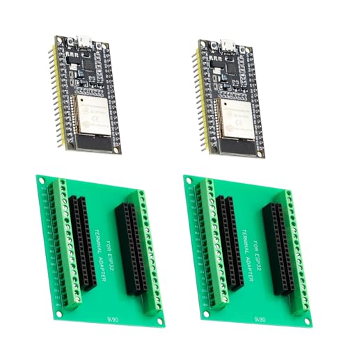 ESP32 Kit Binghe ESP32 Entwicklungsboard mit CP2102 Chip + ESP32 Breakout Board 2,4 GHz Dual Core WLAN WiFi + Bluetooth 2-in-1 Mikrocontroller für ESP32 38 Pins Kompatibel mit Arduino(2 X Satz ESP32) ESP32 Kit Binghe ESP32 Entwicklungsboard mit CP2102 Chip + ESP32 Breakout Board 2,4 GHz Dual Core WLAN WiFi + Bluetooth 2-in-1 Mikrocontroller für ESP32 38 Pins Kompatibel mit Arduino(2 X Satz ESP32) von Binghe