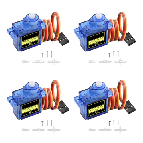 Micro Servo Motor Kit Binghe 4 Stück 9G Micro Servo Motor Mini Micro Servomotor RC Servo RC 9G Micro Servo für klein RC Hubschrauber/Helikopter/RC Flugzeug kompatibel mit Arduino Micro Servo Motor Kit Binghe 4 Stück 9G Micro Servo Motor Mini Micro Servomotor RC Servo RC 9G Micro Servo für klein RC Hubschrauber/Helikopter/RC Flugzeug kompatibel mit Arduino von Binghe
