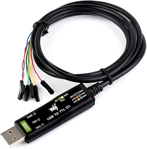 USB to TTL Serielles Kabel Binghe Industrielle USB zu TTL 6PIN-Stecker mit FT232RNL Chip mit 4poligem Header + SH1.0 3PIN Stecker Mehrere Schutzschaltungen für Arduino/Win7/8/10/11/Mac/Linux von Binghe